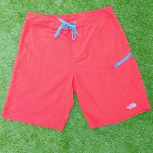 Excellent Used Condition Men's THE NORTH FACE Board Shorts Size 32 Orange